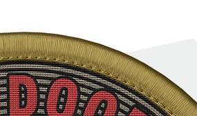 Applique Patches with Merrow Borders