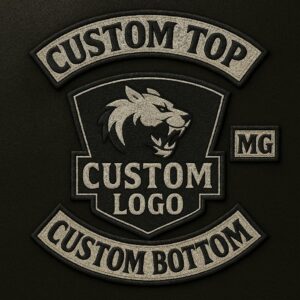Embroidered biker vest patch