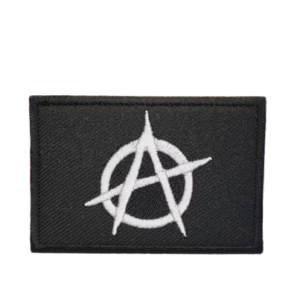 Anarchy Flag Embroidered Patch Rebellion Symbol