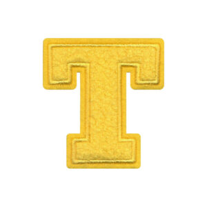 Yellow Chenille Patch Vibrant and Bold Iron On Embellishment