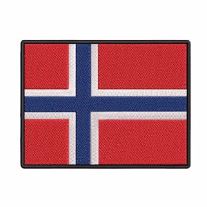 Norwegian Flag Patch High Quality Embroidered Design