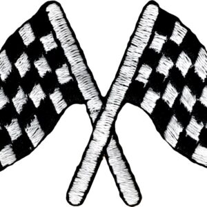 Checkered Flag Patch Premium Embroidered