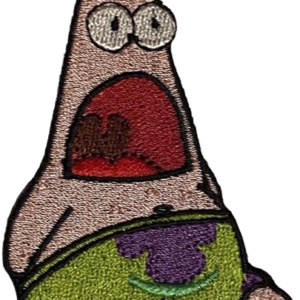 Surprised SpongeBob and Patrick Patch – Fun Embroidered