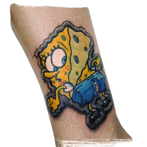 SpongeBob Patch Tattoo – Fun Designs