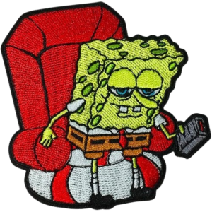 Sad SpongeBob Patch High Quality Embroidered Cartoon Patch