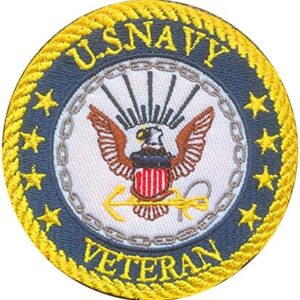 Navy Veteran Patches Embroidered Designs