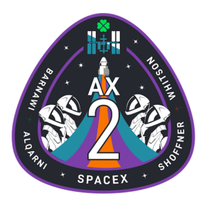 AX-2 Mission Patch Symbolizing Exploration and Achievement