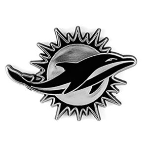 Miami Dolphins Solid Metal Chrome Plated