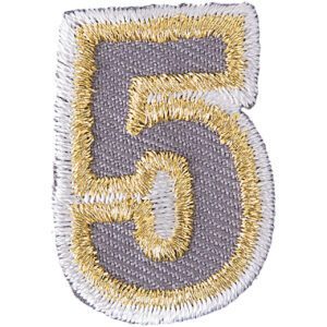 Number patches iron on