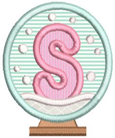 Embroidered letter appliques