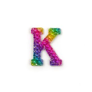 Rainbow pearl letter patches