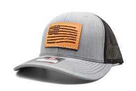 American Flag Leather Patch Hat