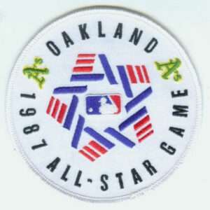 1987 MLB All Star Game Oakland A Logo A’s Alameda County Coliseum Jersey Patch
