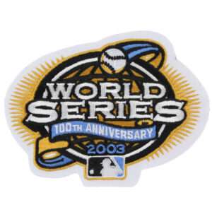 2003 MLB World Series 100th Anniversary Logo Jersey Sleeve Patch 03 World Series (New York Yankees vs. Florida Marlins)
