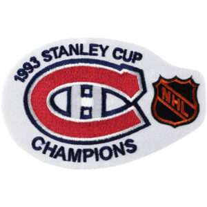 1993 NHL Stanley Cup Finals Champions Montreal Canadiens Haabs Patch