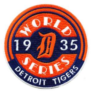 1935 Detroit Tigers In The World Series Championship Jersey Patch