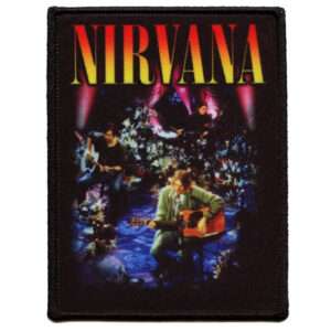 Nirvana Unplugged Photo Patch Grunge Rock Logo Nirvana Band Sublimated Iron On