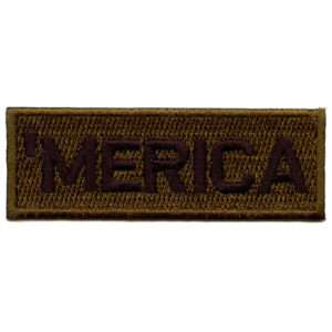 ‘Merica Script Olive Green Box military patch
