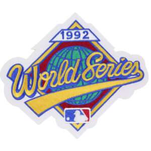1992 World Series Jersey Patch Atlanta Braves Toronto Blue Jays
